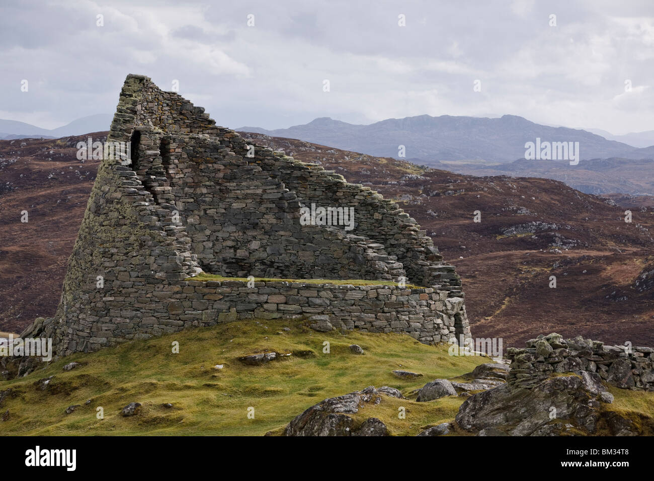 Dun Carloway Carloway Broch, l', Isle Of Lewis. Banque D'Images