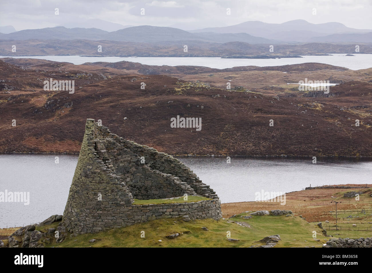 Dun Carloway Carloway Broch, l', Isle Of Lewis. Banque D'Images
