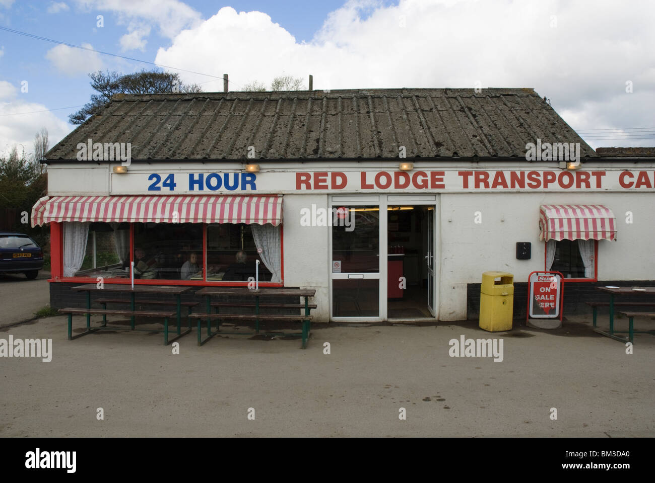 Red Lodge 24 heures Café Transport,UK Banque D'Images