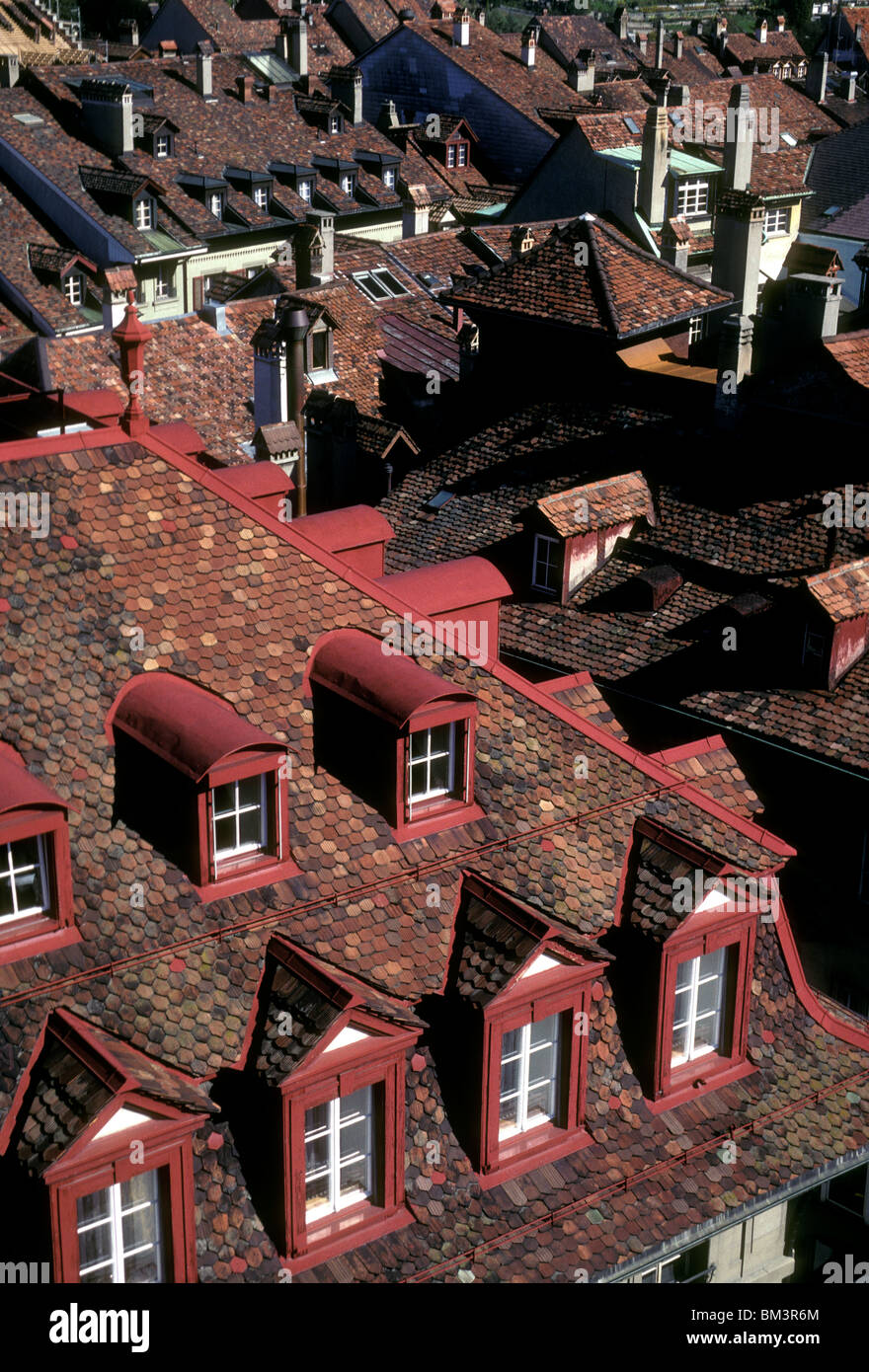 Les toits, vieille ville, quartier historique, ville de Berne, Berne, Berne Canton, Suisse, Europe centrale, Europe Banque D'Images