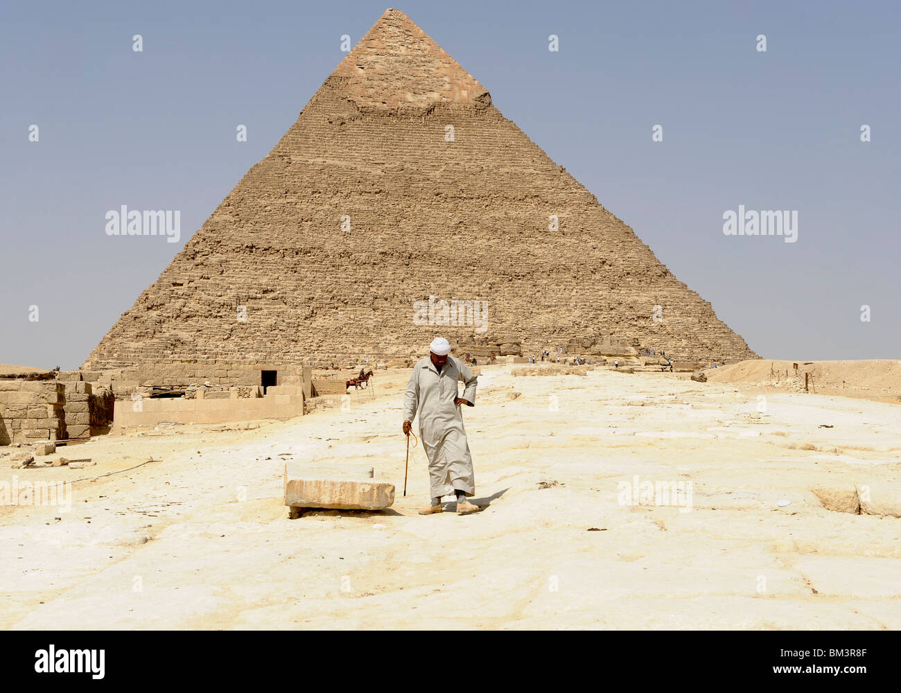 Pyramides de Gizeh, Nécropole de Gizeh bordant ce qui est aujourd'hui El Giza, Le Caire , Egypte Banque D'Images