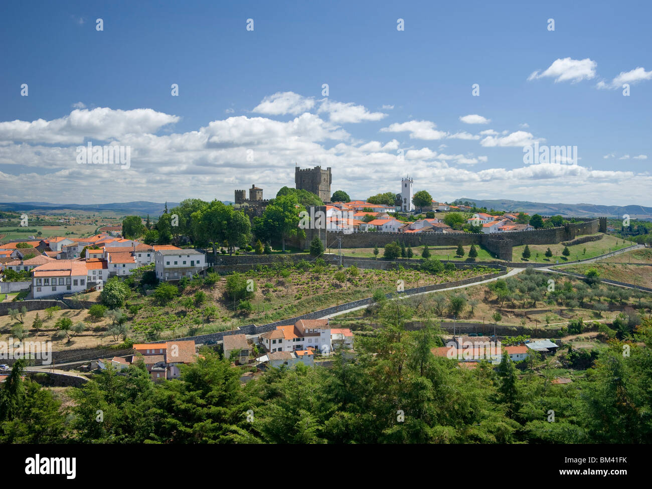 Le nord du Portugal, le Tras-os-Montes, District de Braganca Castle et de la Vieille Ville Banque D'Images