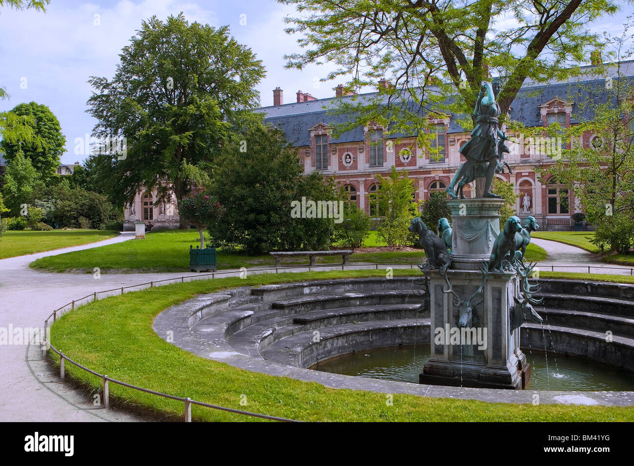 Diana's gardens, Château de Fontainebleau, Paris, France, Europe Banque D'Images