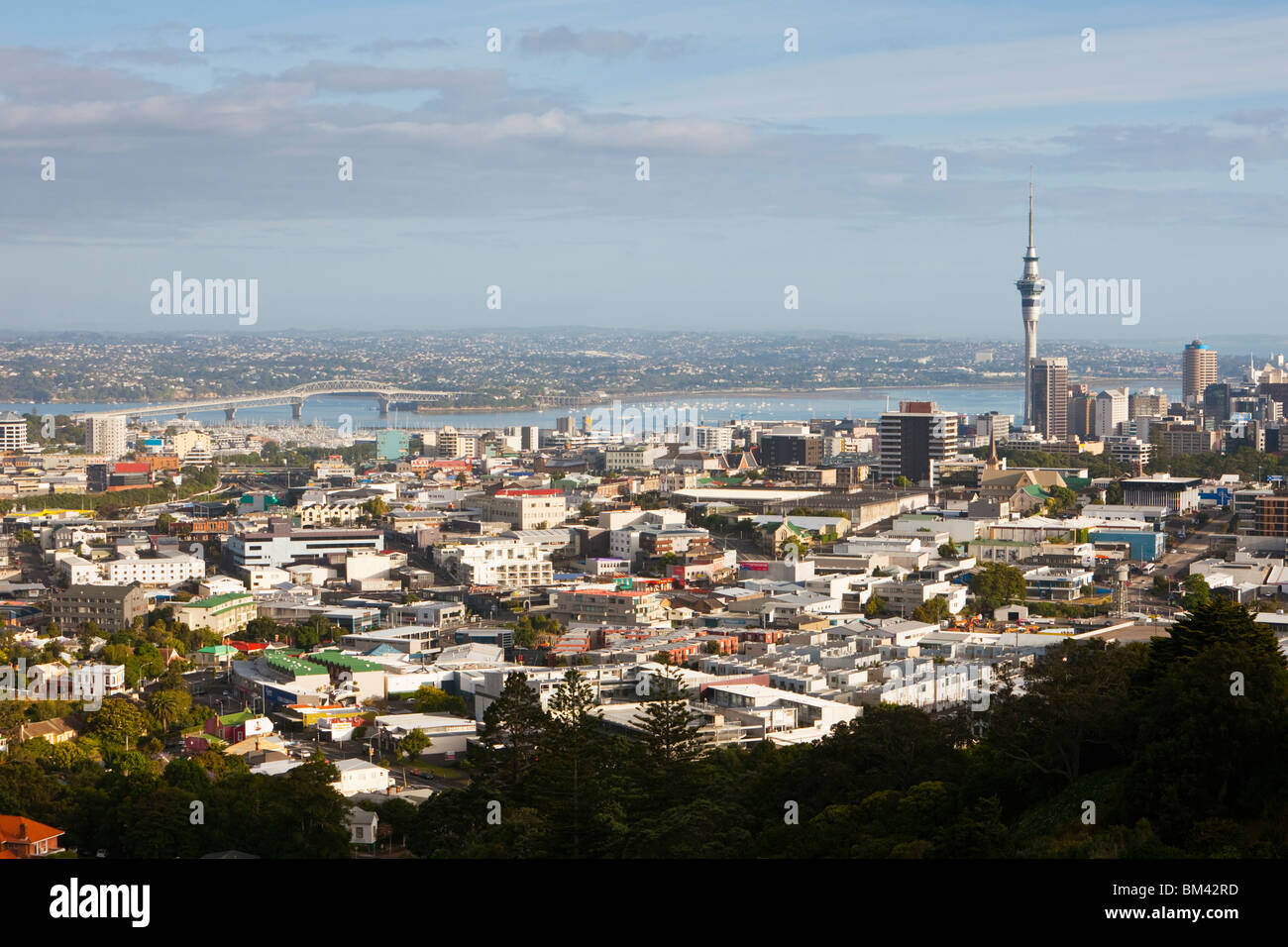 Vue de la ville de Mt Eden (Maungawhau). Auckland, île du Nord, Nouvelle-Zélande Banque D'Images