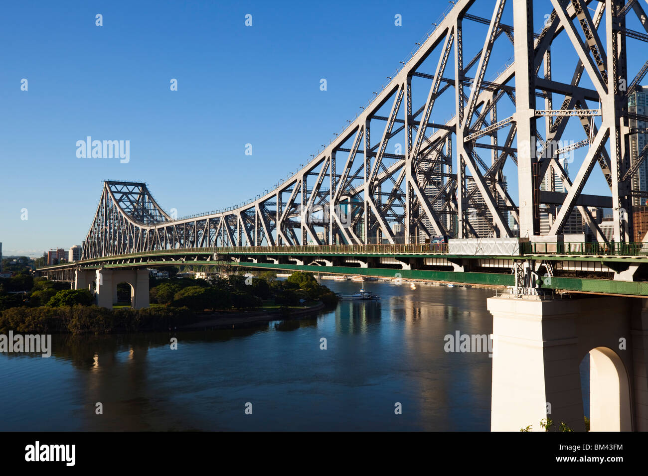 Story Bridge et le fleuve Brisbane. Brisbane, Queensland, Australie Banque D'Images