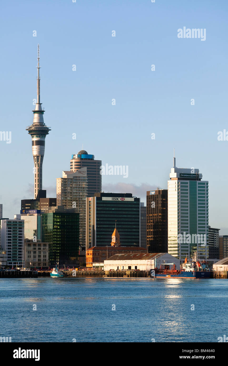 Ville et le port. Auckland, île du Nord, Nouvelle-Zélande Banque D'Images