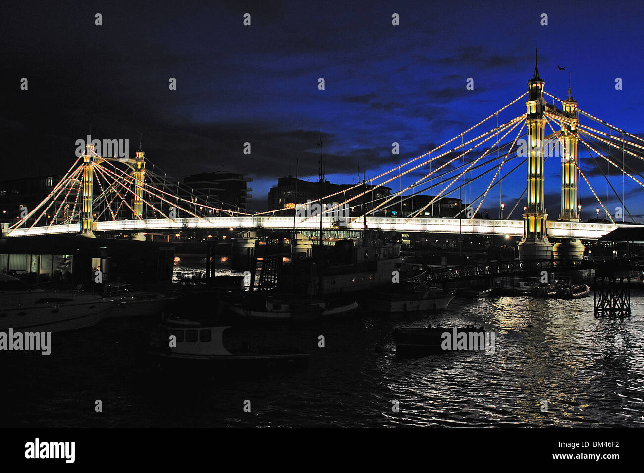 Albert Bridge courts, Londres, Royaume-Uni Banque D'Images