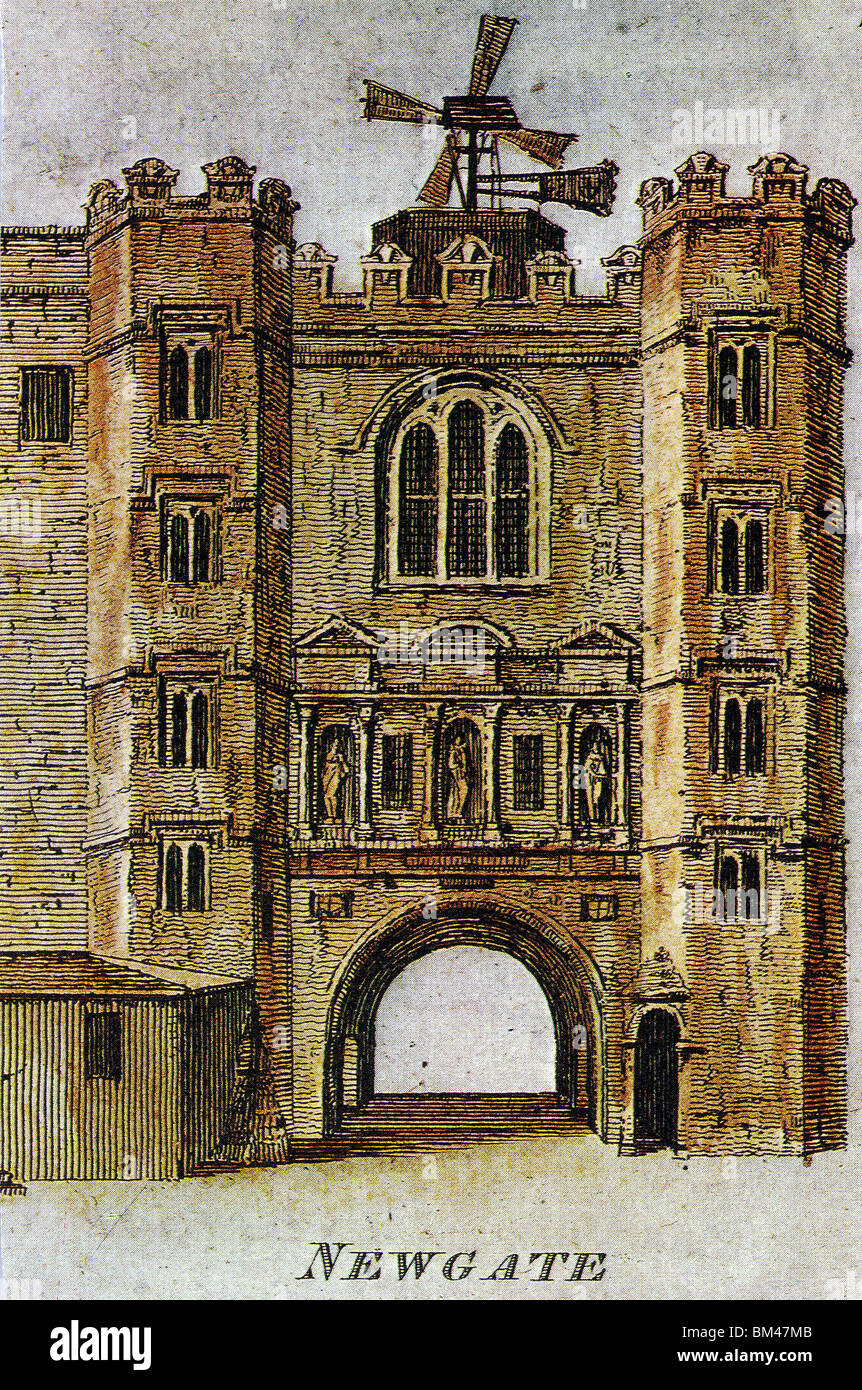 La prison de Newgate, Londres, vers 1780 Banque D'Images