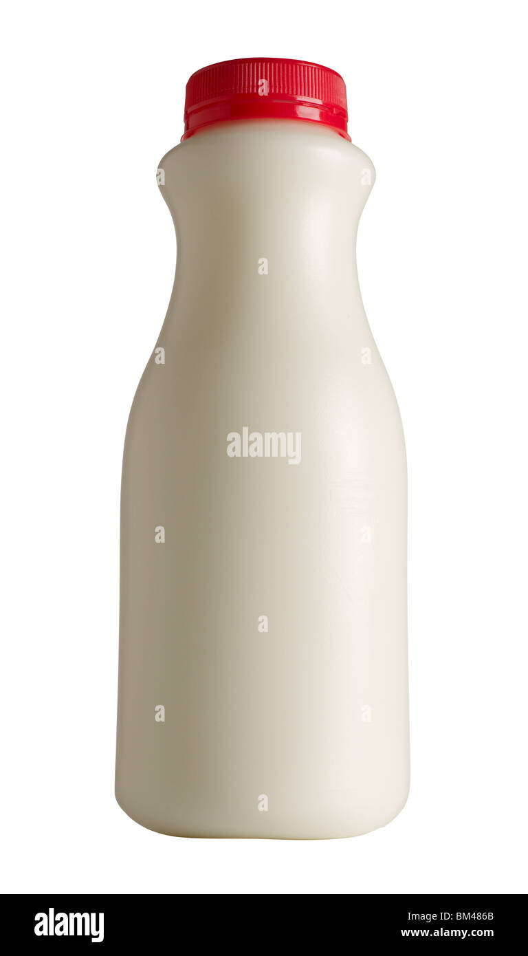 Pinte de lait en bouteille en plastique Banque D'Images
