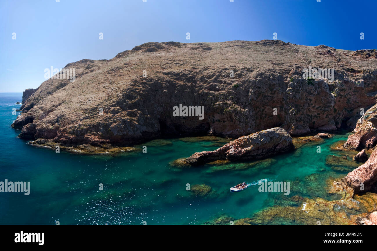 En été, la réserve naturelle des Berlengas (Berlenga Grande - Leiria - Portugal). Réserve Naturelle des Berlengas en été (Portugal) Banque D'Images