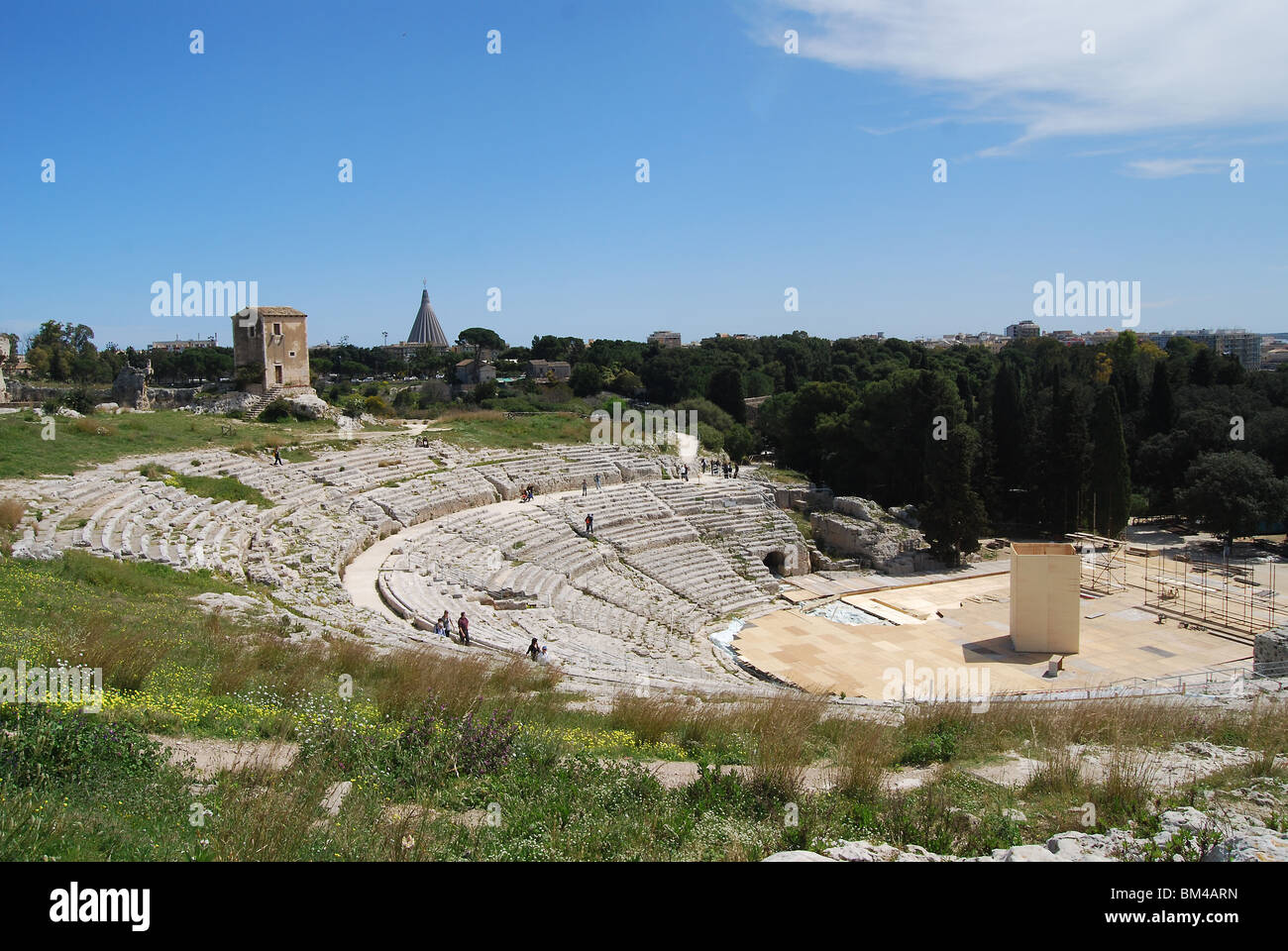 Teatro Greco, théâtre grec de Syracuse, Syracuse - Sicile, Italie Banque D'Images