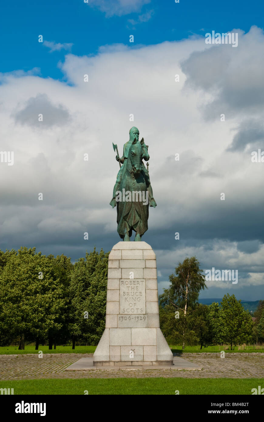 Statue du roi Robert the Bruce à Bannockburn Heritage Centre Banque D'Images