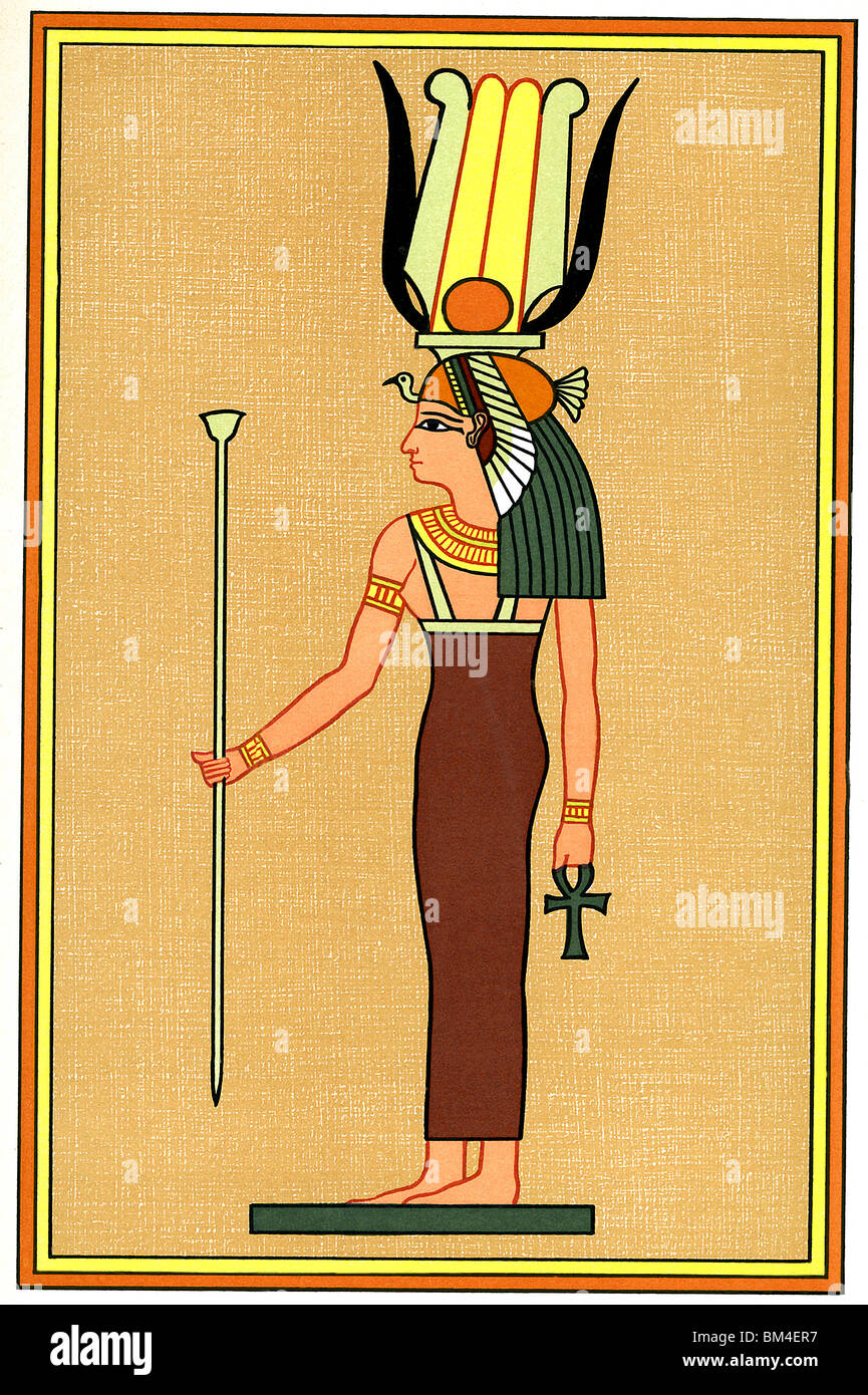 Isis a été adoré comme la déesse Mère. Elle était l'épouse et sœur d'Osiris, et le dieu de la mort et de la fertilité. Banque D'Images