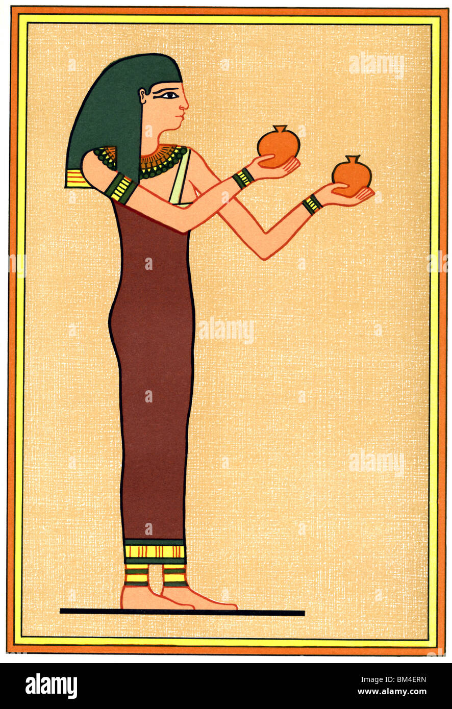 Selon la mythologie égyptienne, Menqet était la déesse de la bière, et elle régnait sur l'endroit de roseaux. Banque D'Images