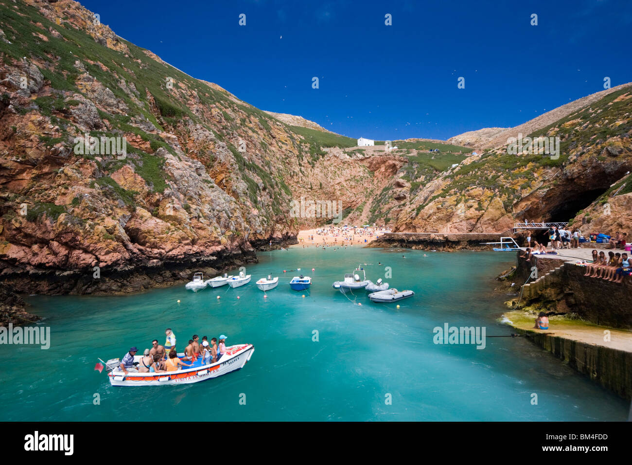 En été, la réserve naturelle des Berlengas (Berlenga Grande - Leiria - Portugal). Réserve Naturelle des Berlengas en été (Portugal) Banque D'Images