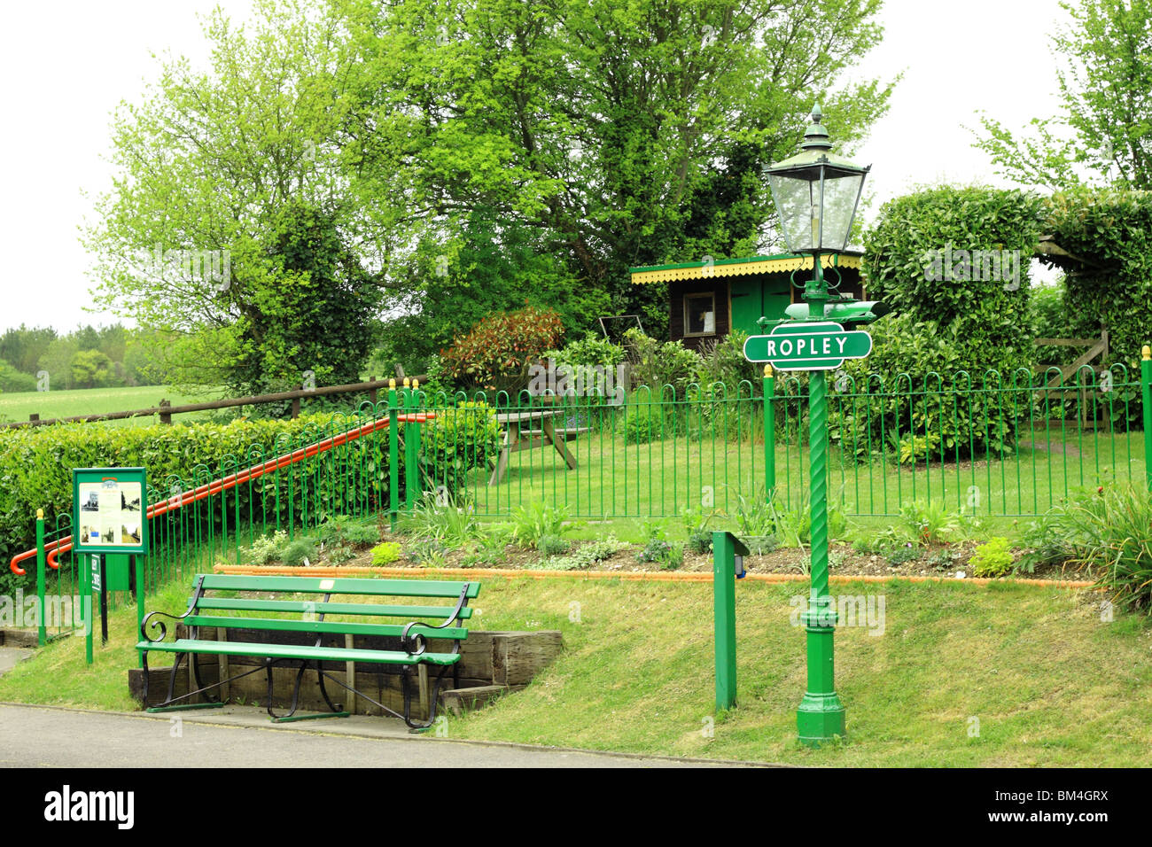 Sur la station de Ropley Ligne Cresson Banque D'Images