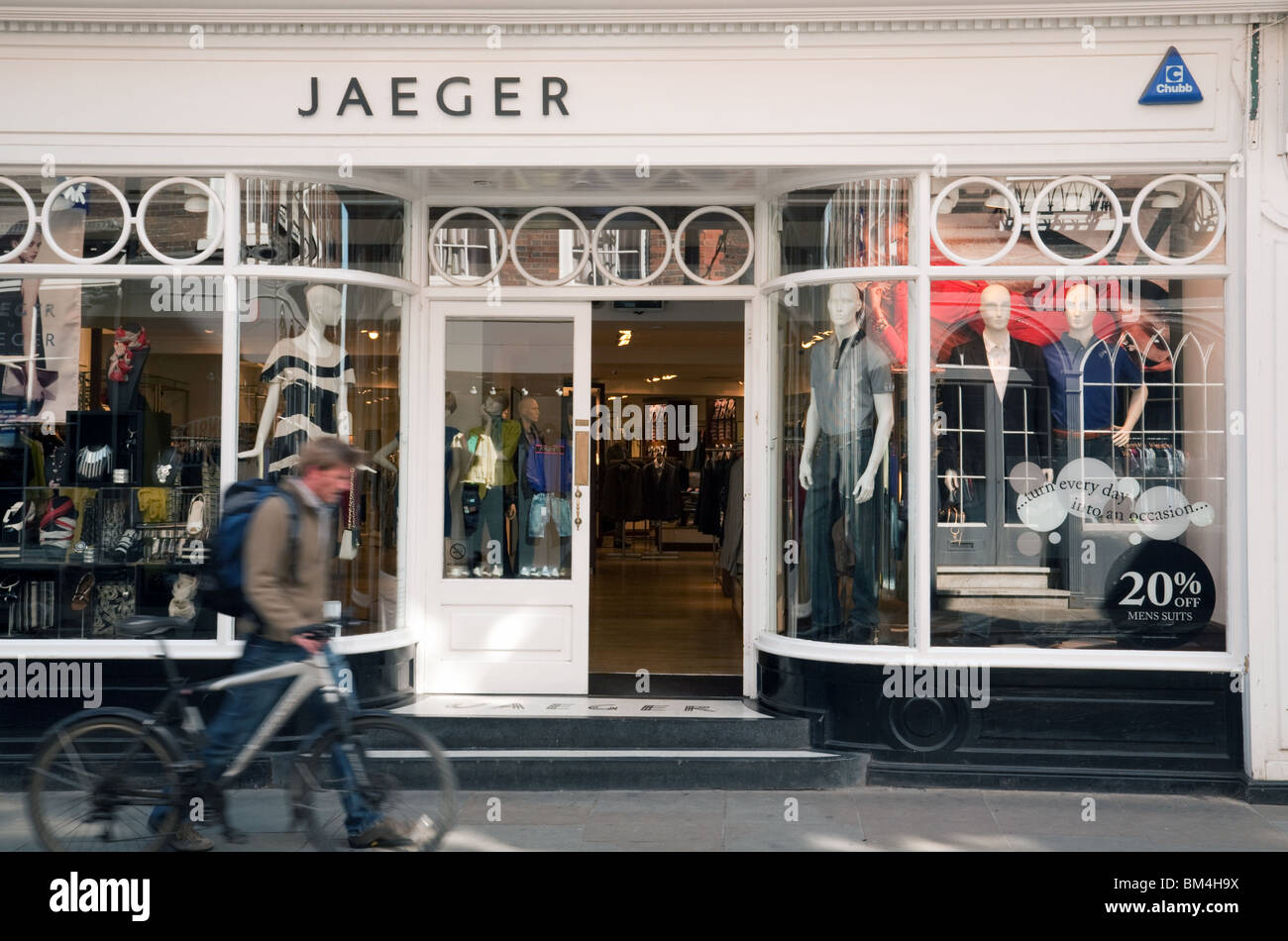 Magasin Jaeger, Trinity Street, Cambridge UK Banque D'Images