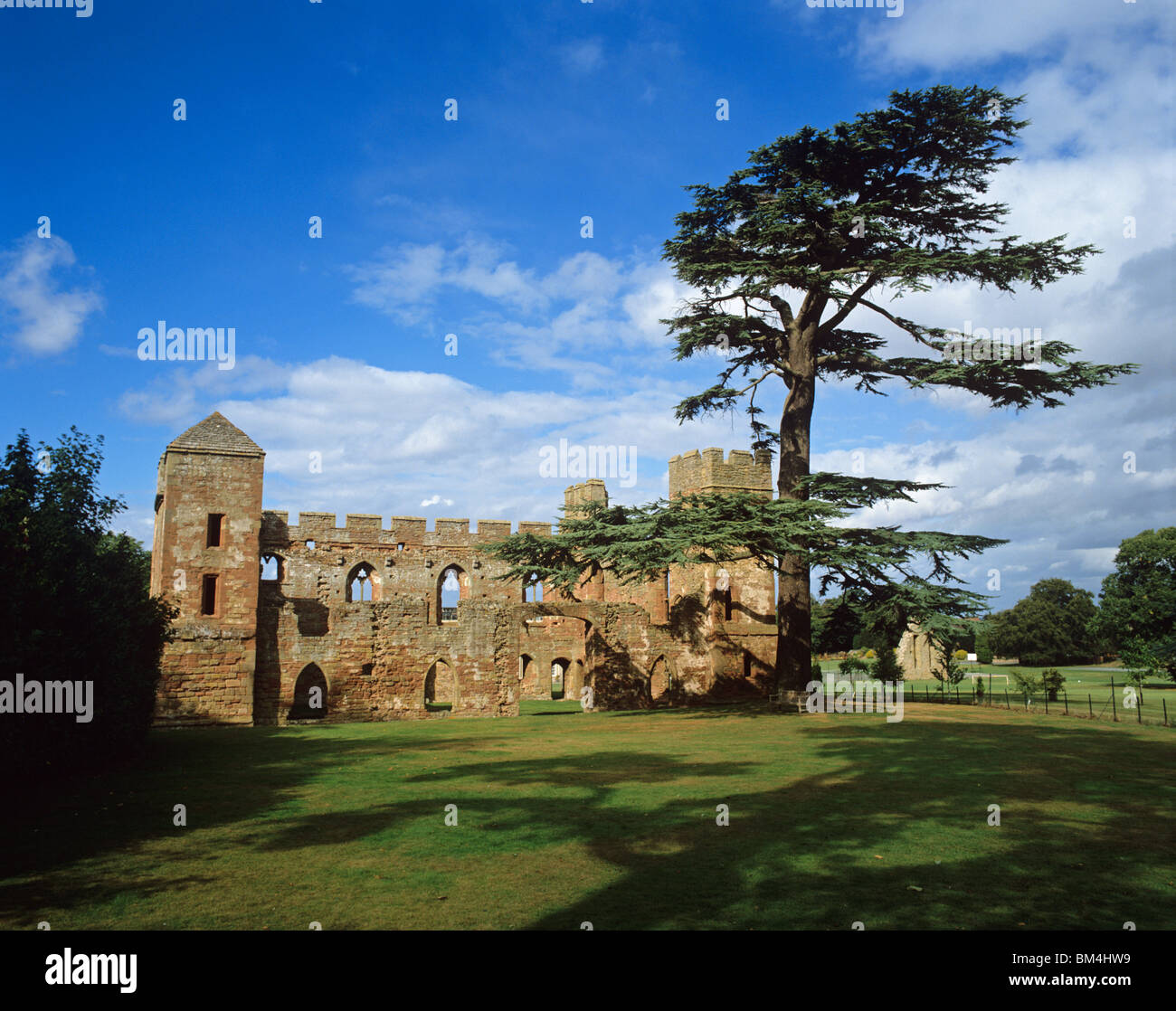 Demeure d'Acton Burnell château, un manoir fortifié datant du 13e siècle Banque D'Images