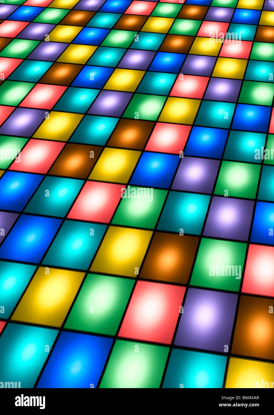 Une piste de danse disco Banque D'Images