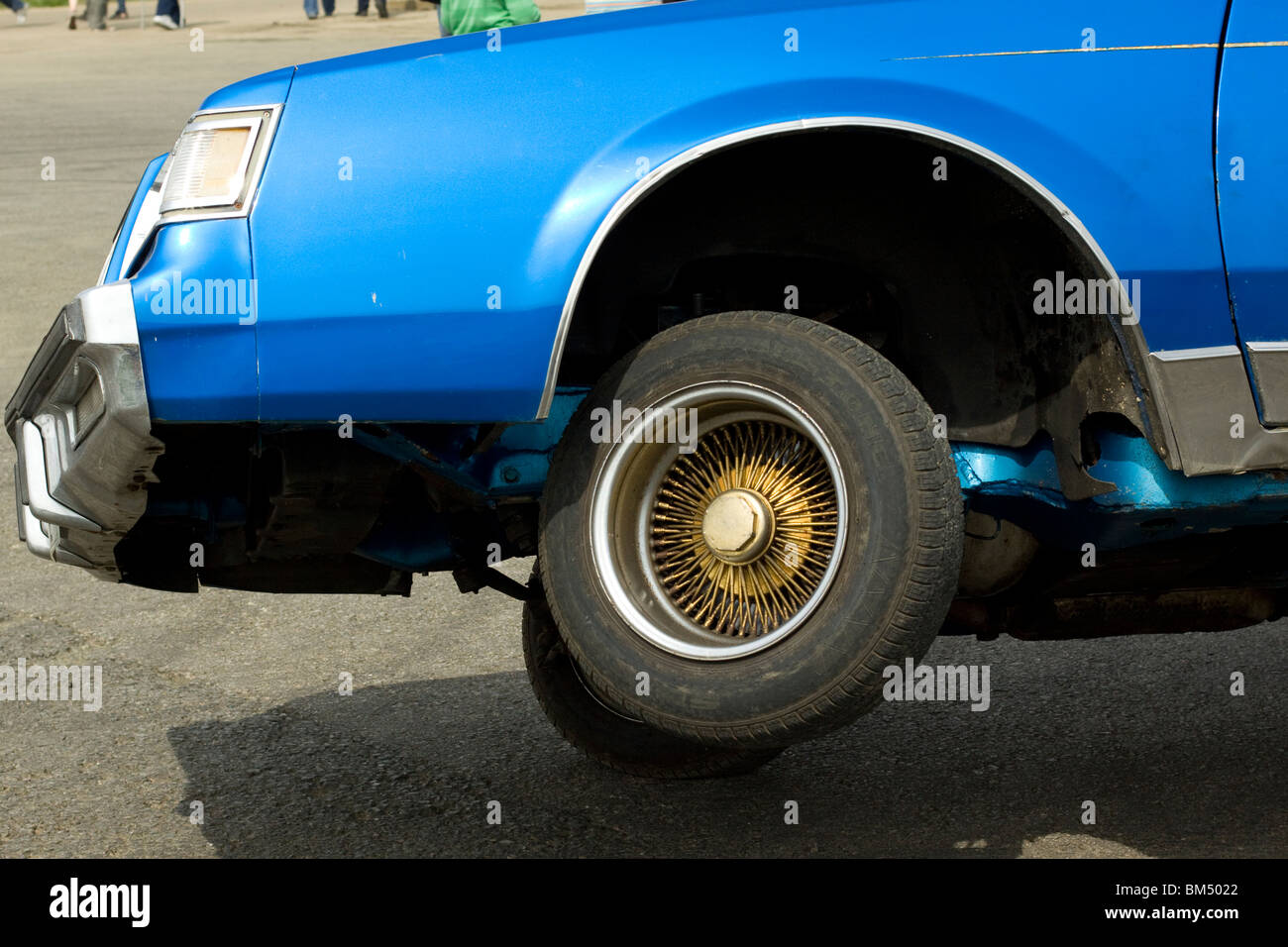 Une Buick low rider à Santa pod raceway Angleterre Banque D'Images