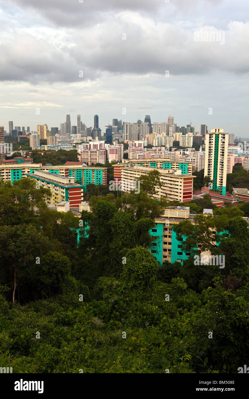 Singapour, le logement de l'aménagement (HDB) appartements. Banque D'Images