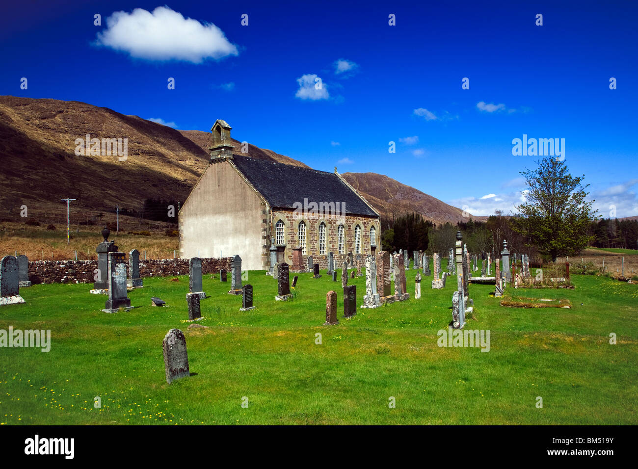 Saint-église et cimetière, Ecosse Wester Ross de la côte ouest de l'Écosse Highlands Grande-bretagne UK 2010 Banque D'Images