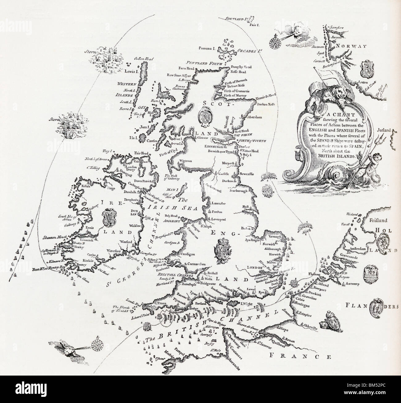 England map 16th century Banque de photographies et d’images à haute ...