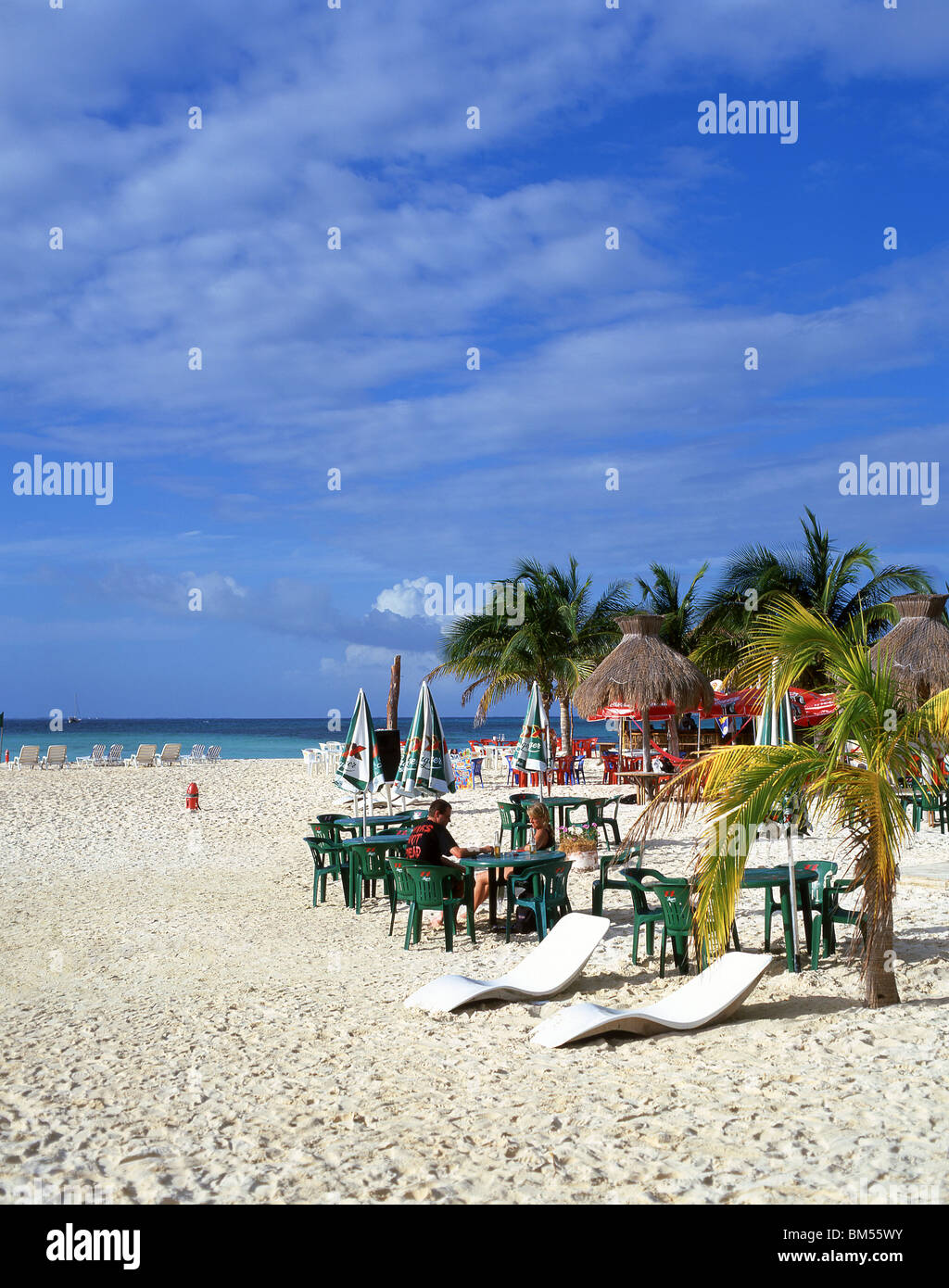 North Beach, Punta Norte, Isla Mujeres, Yucatán, Quintana Roo, Mexique de l'État Banque D'Images