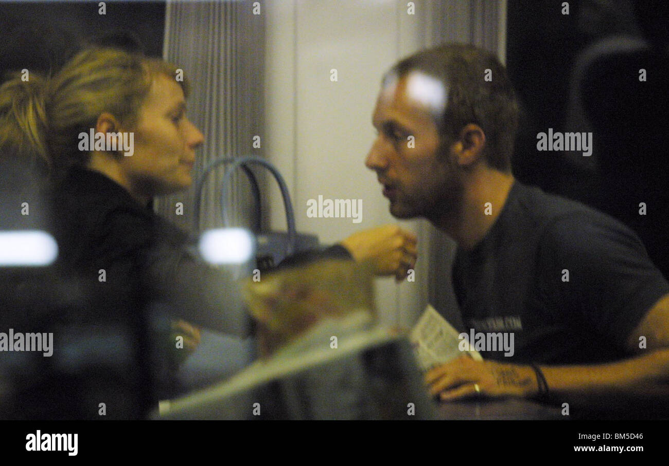 Chris Martin et Gwyneth Paltrow Banque D'Images