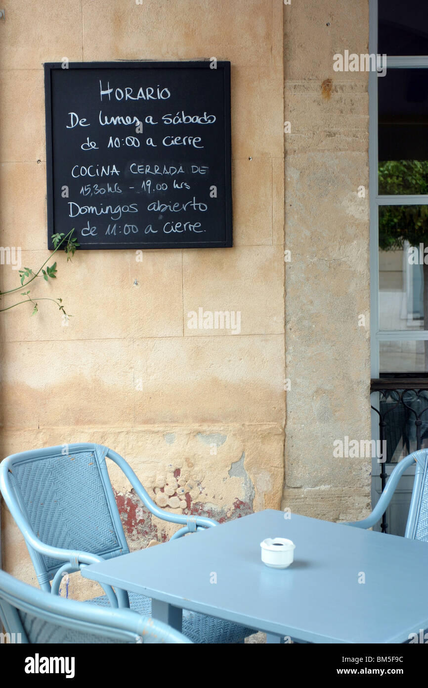 Café Parisien, Arta, Majorque Banque D'Images