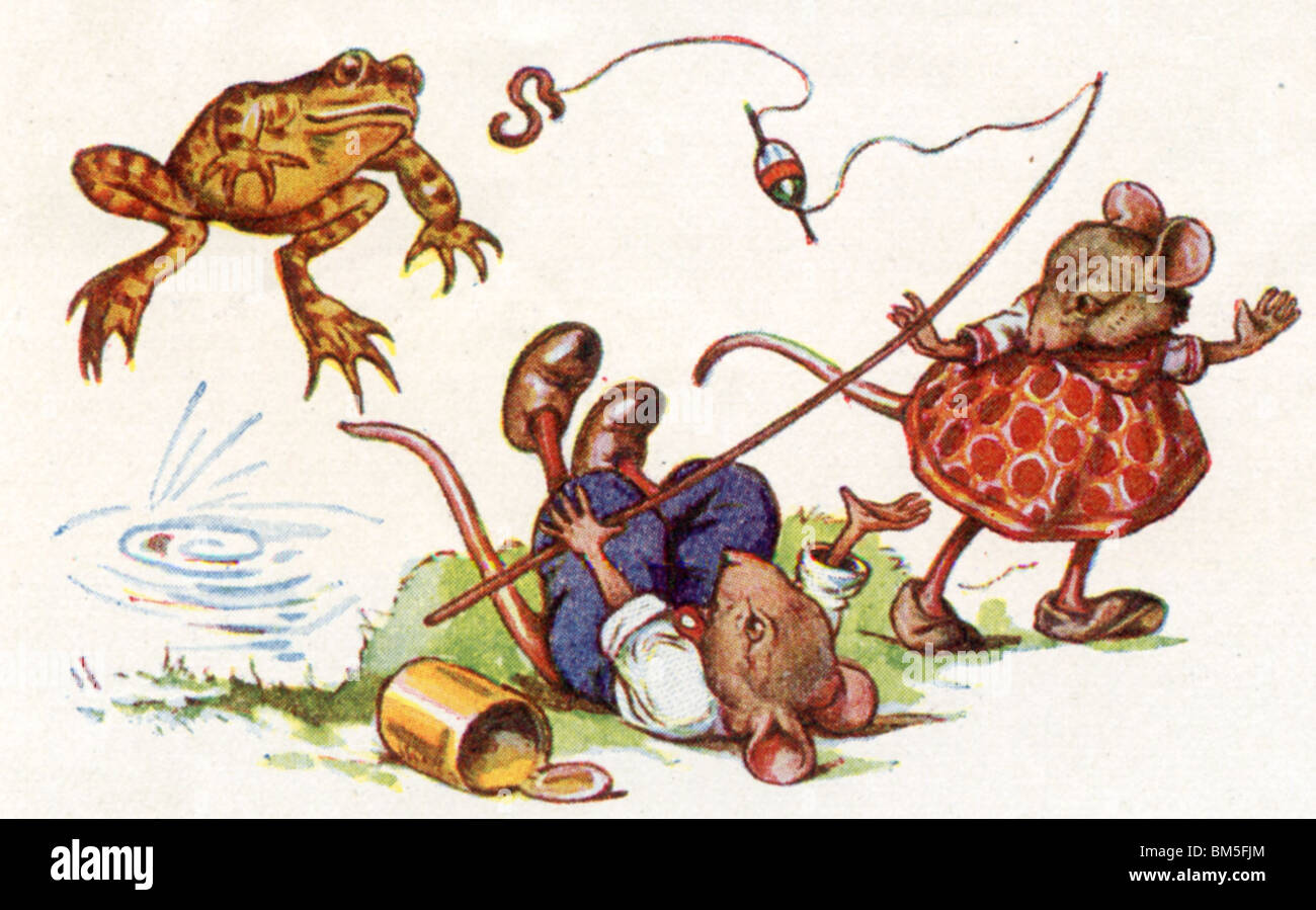 Jimmy va à la pêche de la souris Banque D'Images
