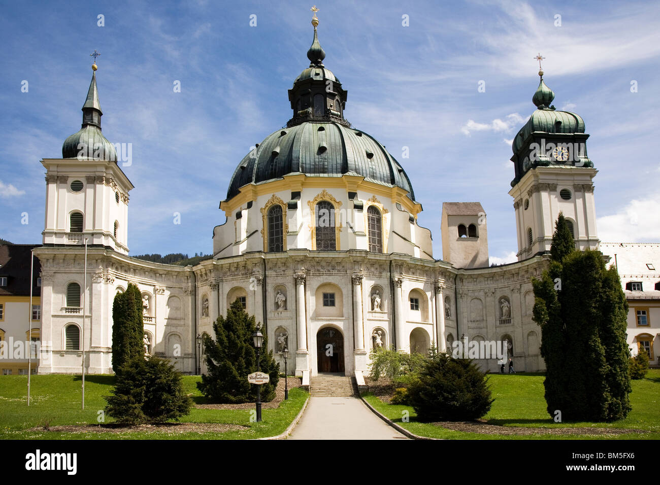 Le style baroque (Abbaye Ettal Ettal Ettal à Kloster) en Bavière, Allemagne. Banque D'Images