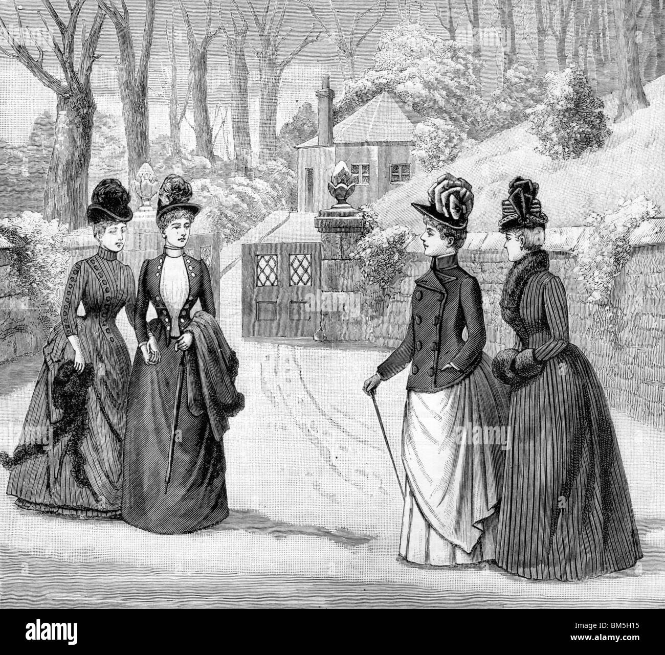 Robes sur mesure d'hiver, fin des années 1800 Banque D'Images