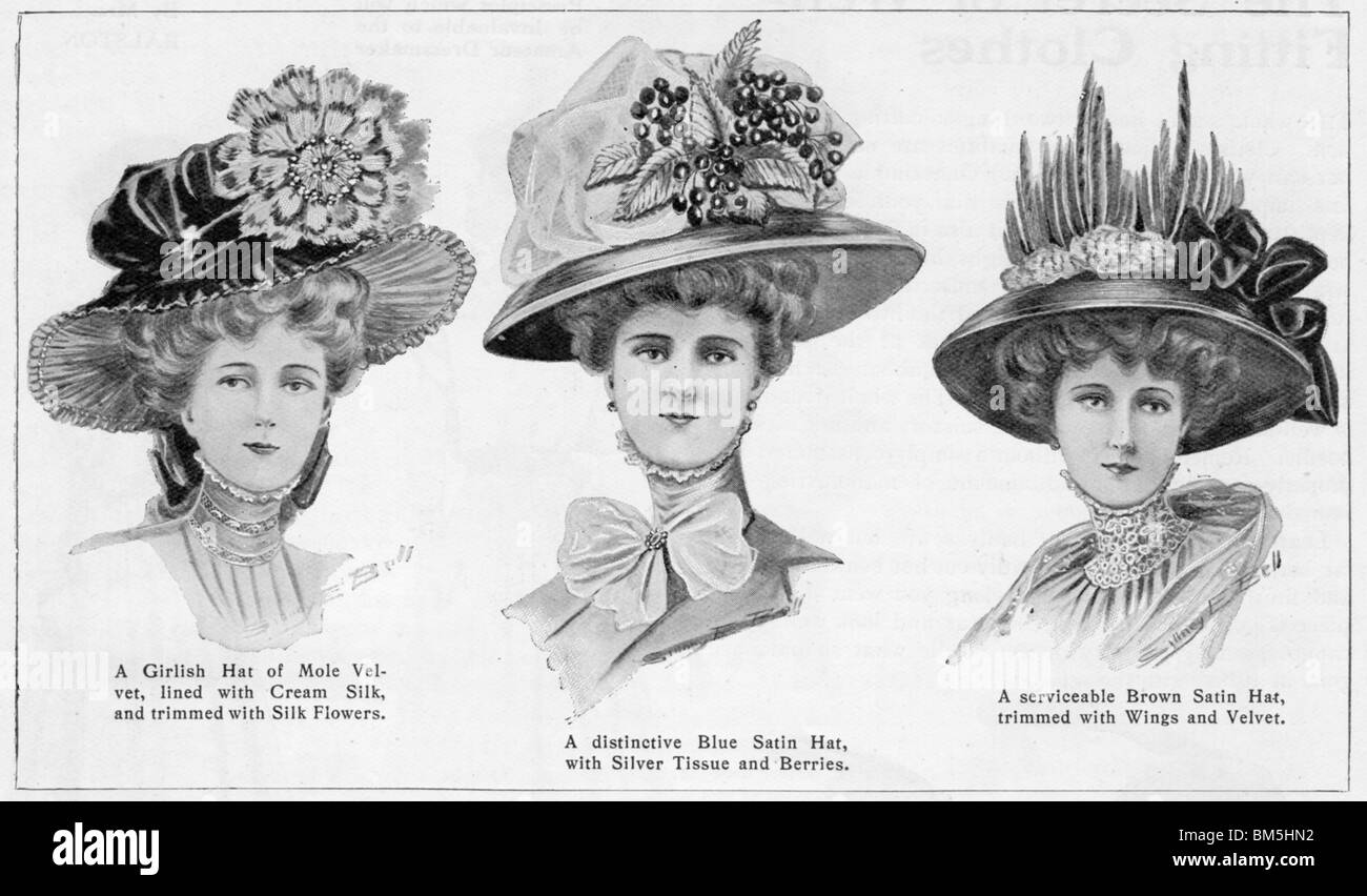 Le nouveau chapeau, Vogue, début des années 1900 Photo Stock - Alamy