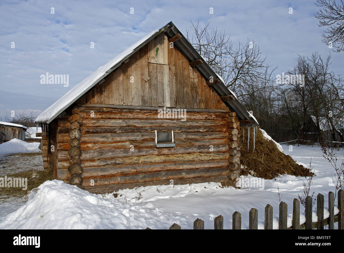 Russie,Région de Pskov, Pushkinskie Pietrovskoye,sanglants,Maison en bois Banque D'Images