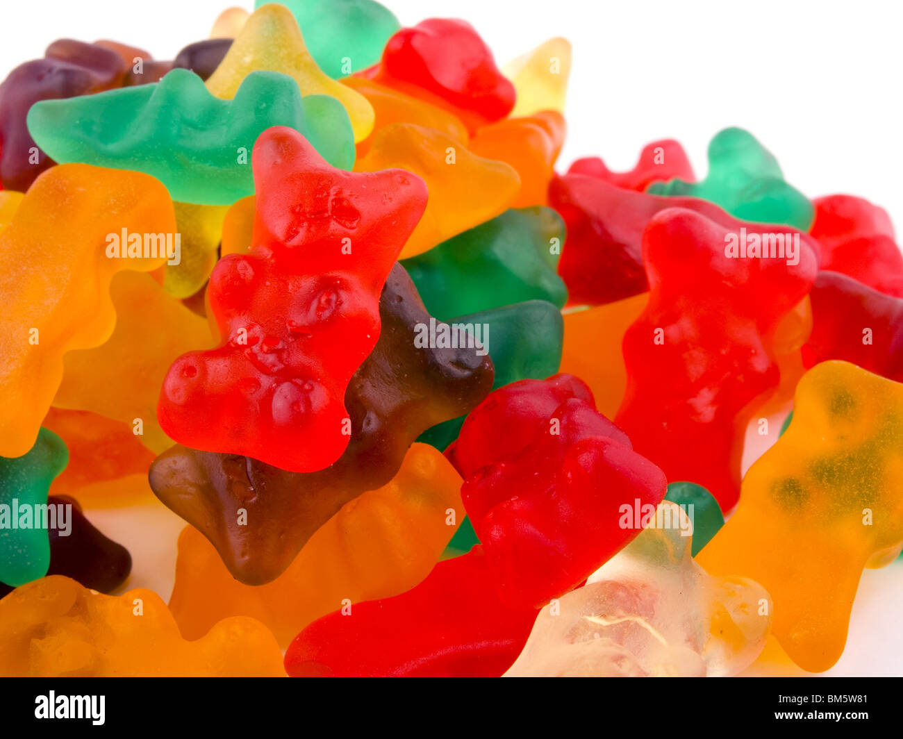 Photo gros plan de gummy bears. Banque D'Images