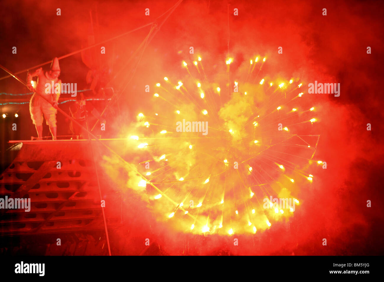 D'artifice, opening party de Ruhr 2010, Recklinghausen, NRW, Allemagne, Europe. Banque D'Images