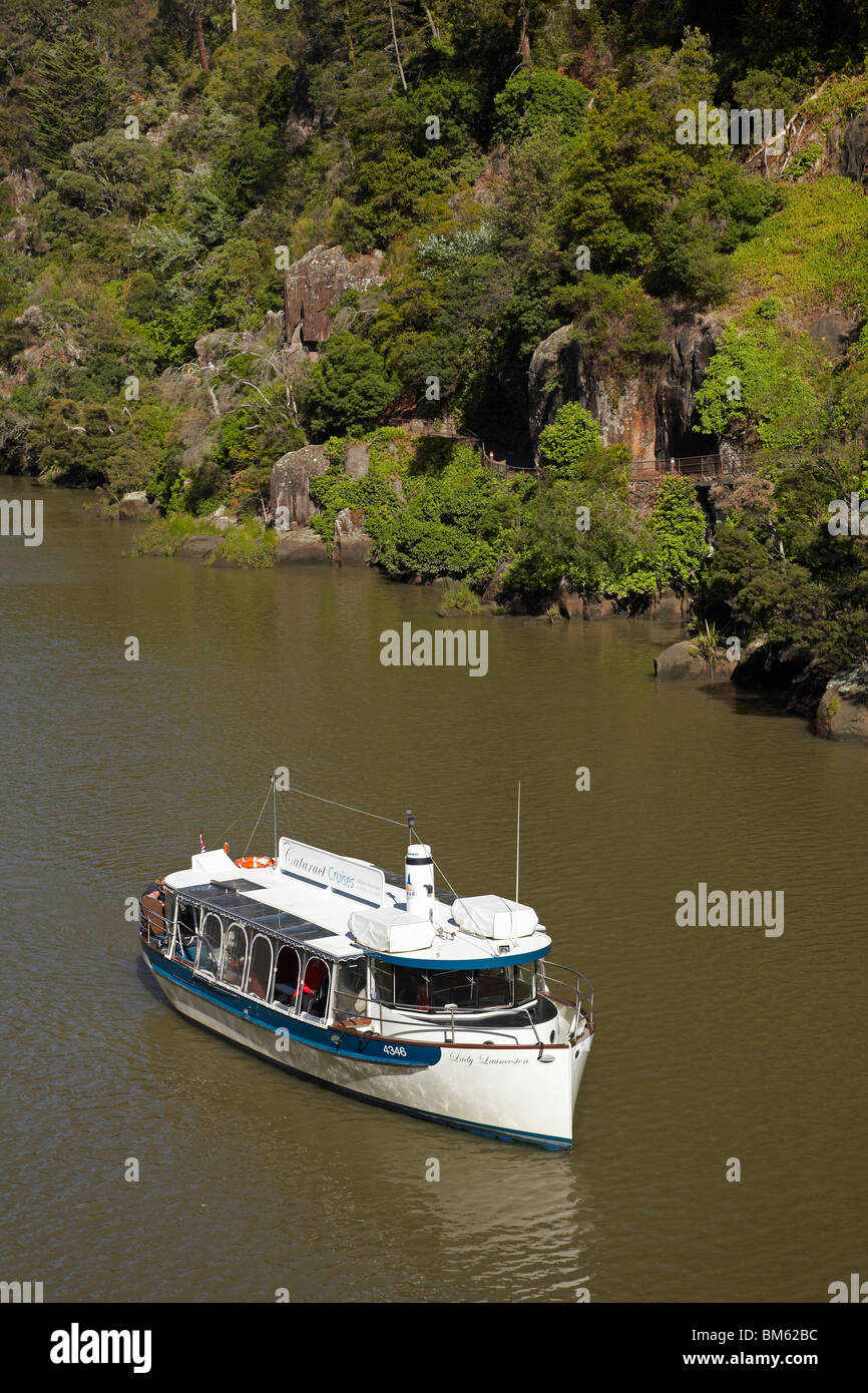 Lady Launceston Bateau d'excursion, et Passerelle, Cataract Gorge, South Esk River, Launceston, Tasmanie, Australie du Nord Banque D'Images