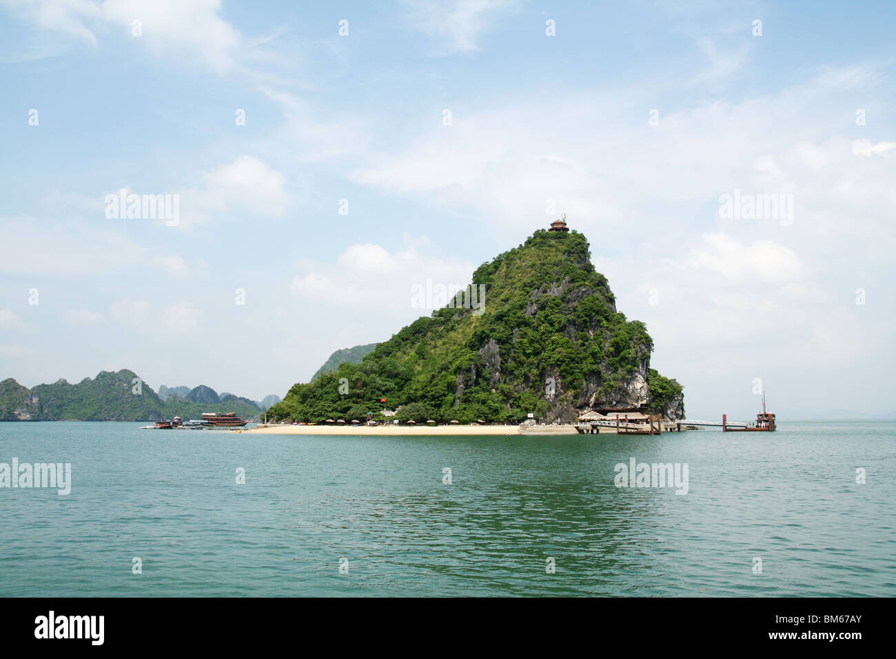 Plage de la Baie d'Halong, Vietnam Banque D'Images