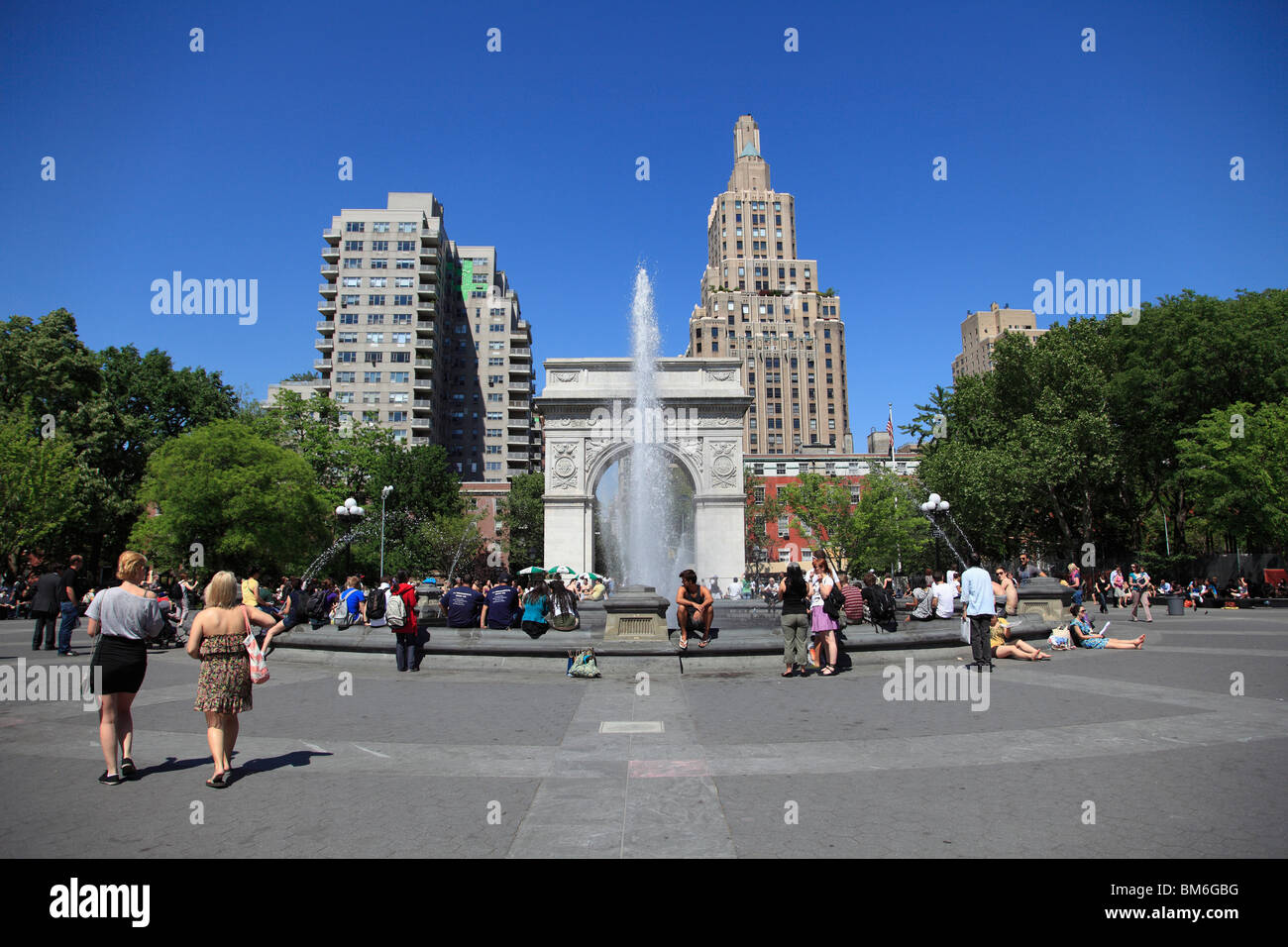 Washington Square Park, Washington Square Arch, Greenwich Village, West Village, à Manhattan, New York City, USA Banque D'Images