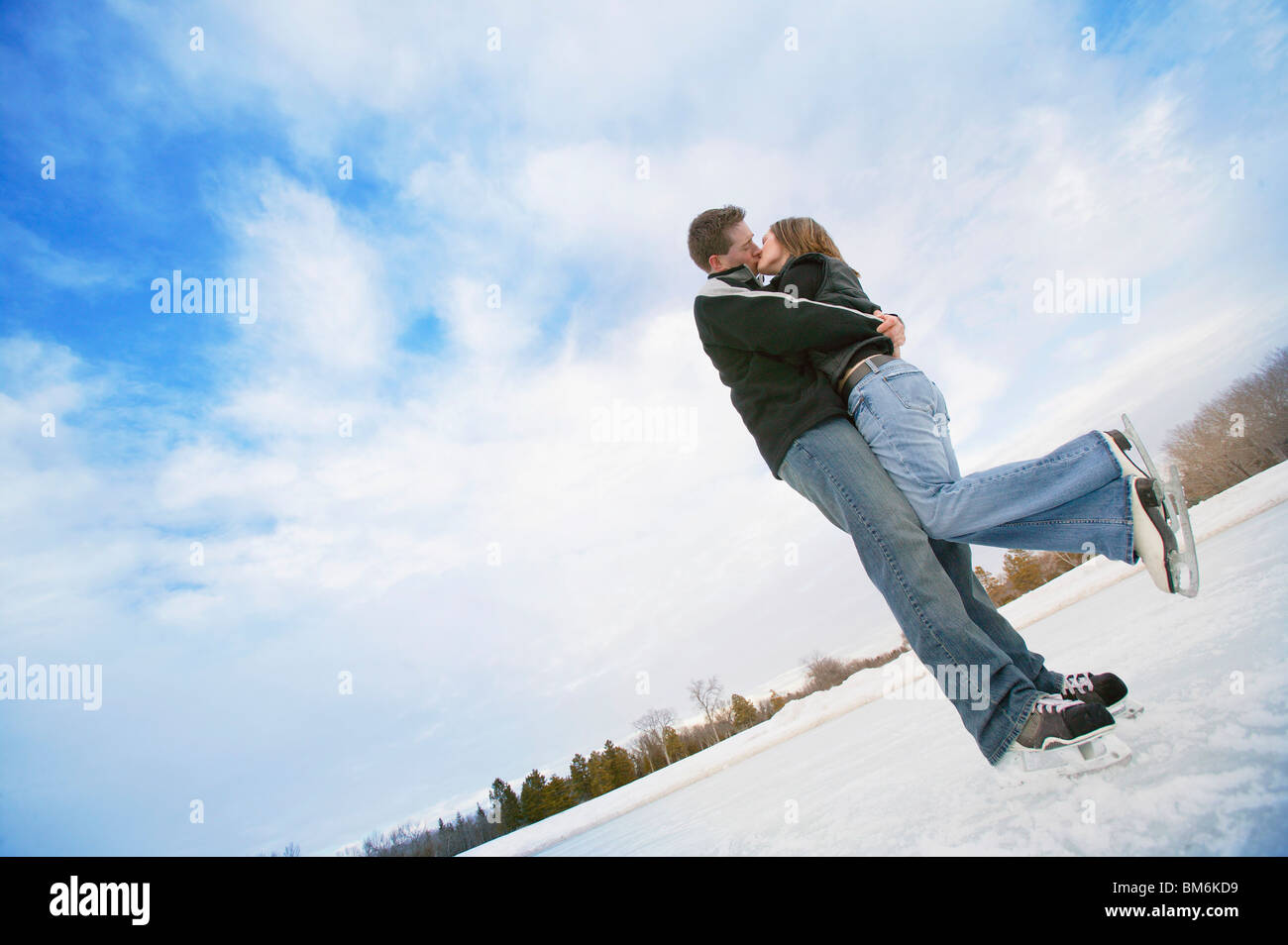 Couple Kissing Banque D'Images