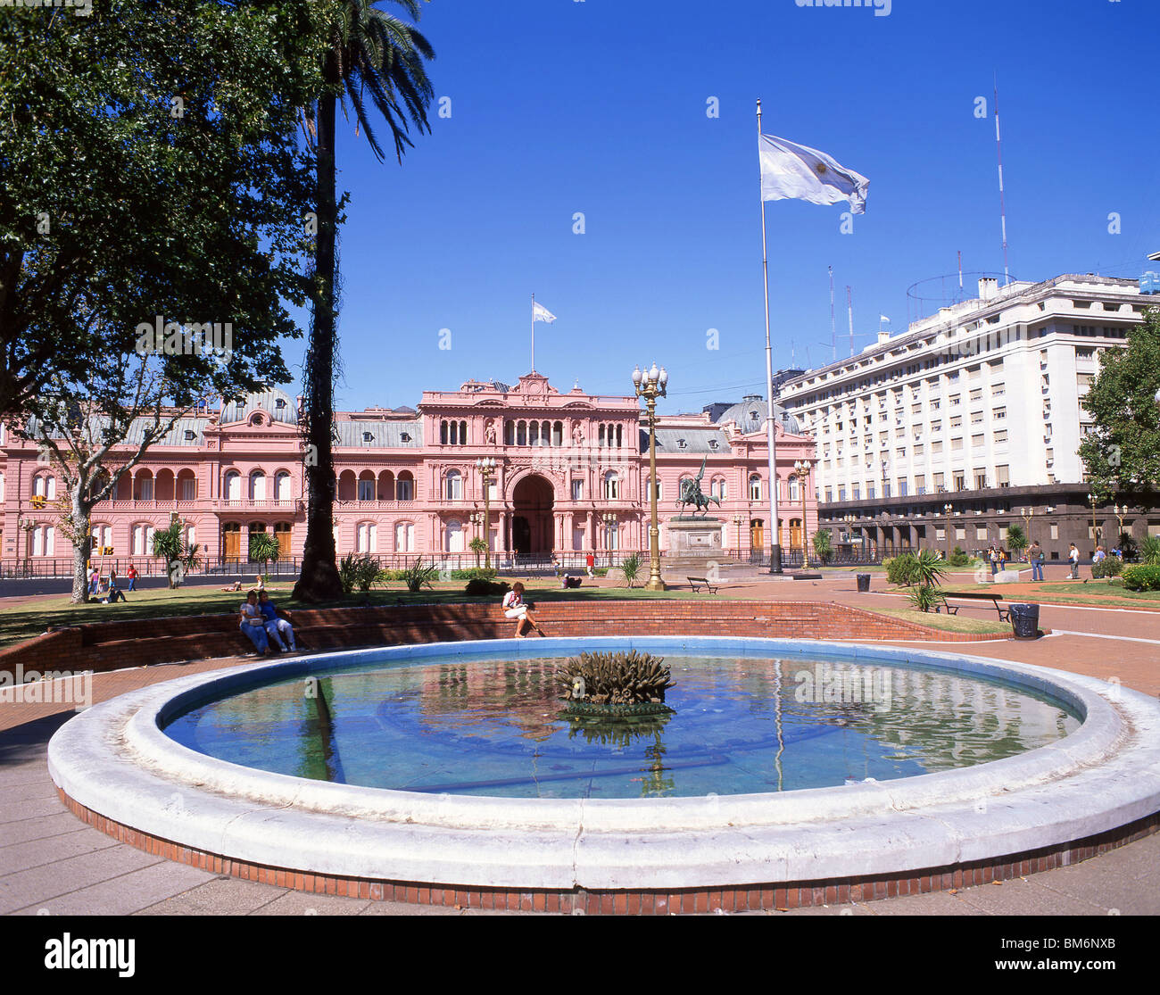 Casa Rosada (Bureau du Président de l'Argentine), Plaza de Mayo, Buenos Aires, Argentine Banque D'Images