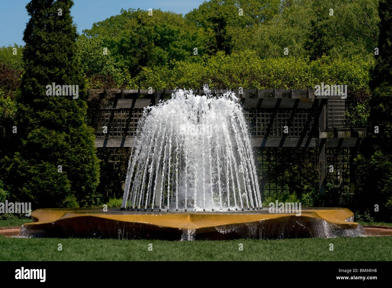 Chicago Botanic Garden fountain Banque D'Images