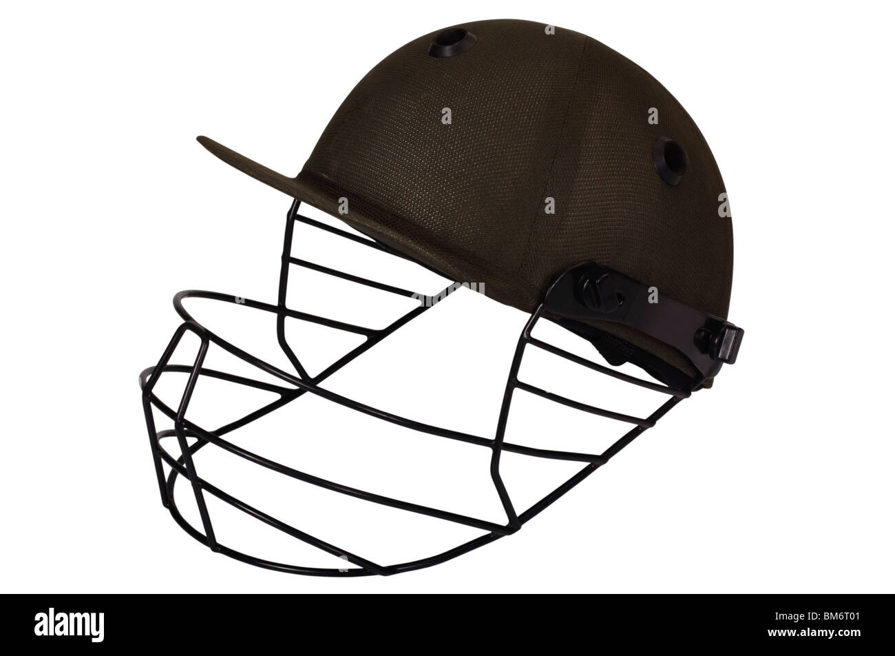 Close-up d'un casque de cricket Banque D'Images