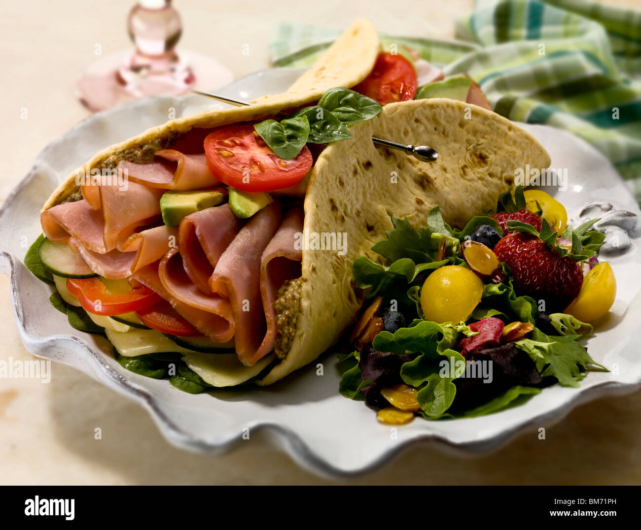 Sandwich au jambon Banque D'Images