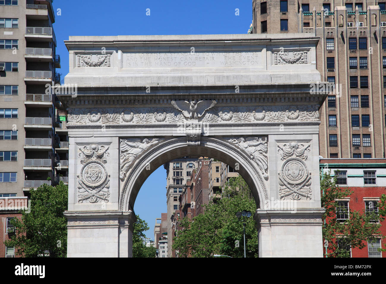 Washington Square Park, Washington Square Arch, Greenwich Village, West Village, à Manhattan, New York City, USA Banque D'Images