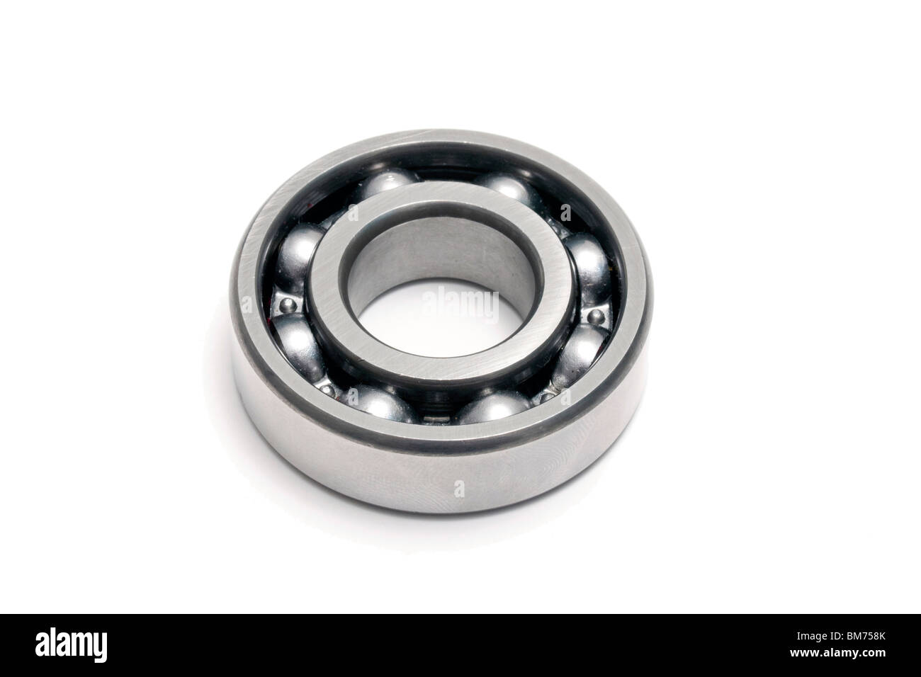 Roulement à billes isolé sur fond blanc Banque D'Images