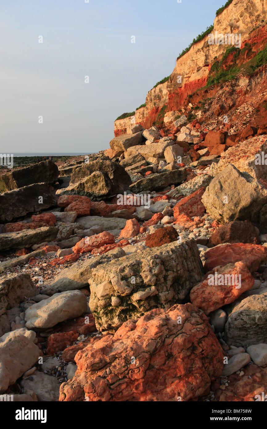 Falaises de craie à Hunstanton, Norfolk Banque D'Images