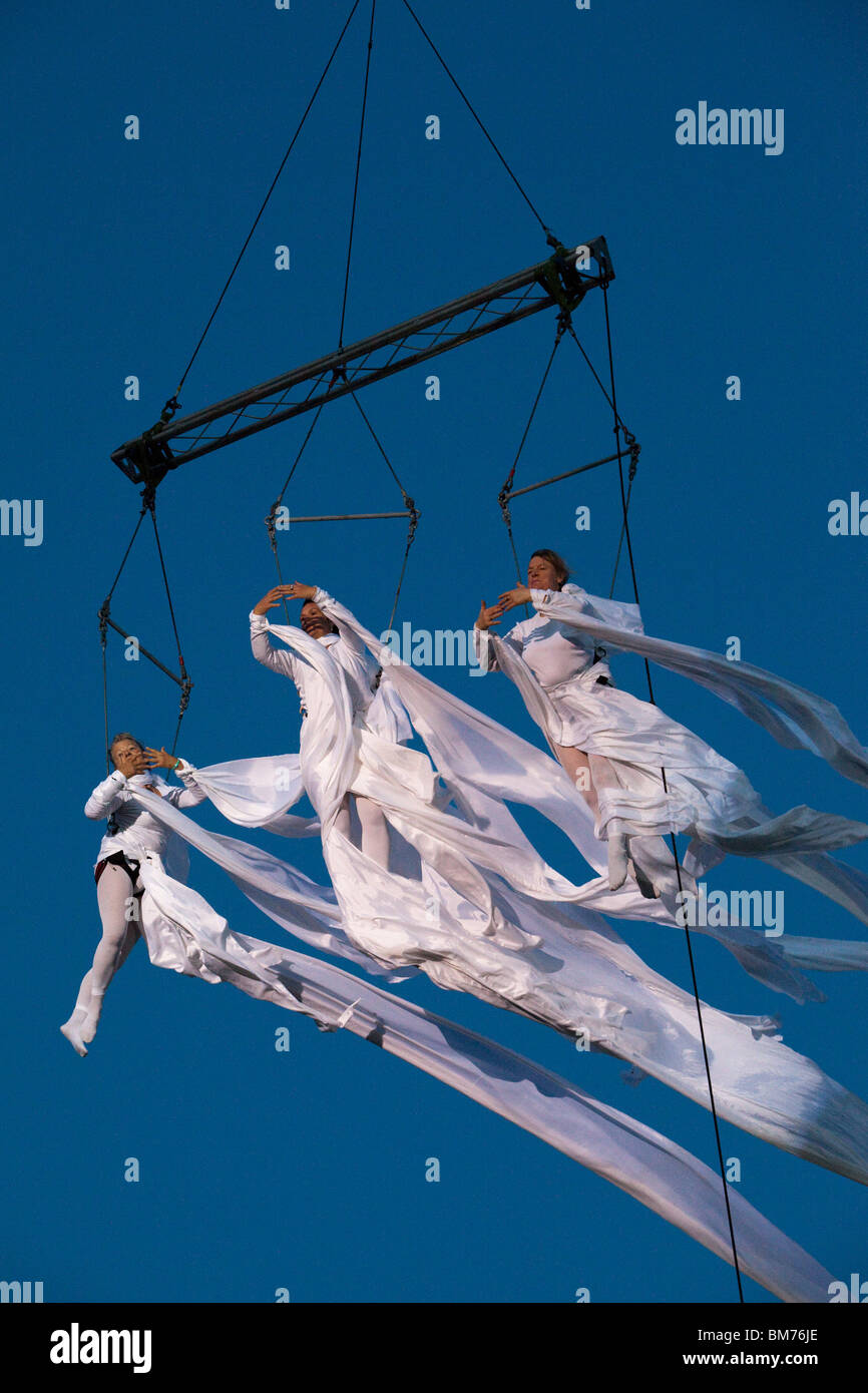 Groupe de théâtre Catalan La Fura dels Baus, le rendement global Rheingold, Capitale européenne de la Culture, Duisburg, Allemagne, Europe Banque D'Images