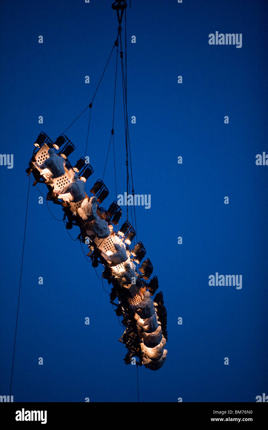 Groupe de théâtre Catalan La Fura dels Baus, le rendement global Rheingold, Capitale européenne de la Culture, Duisburg, Allemagne, Europe Banque D'Images